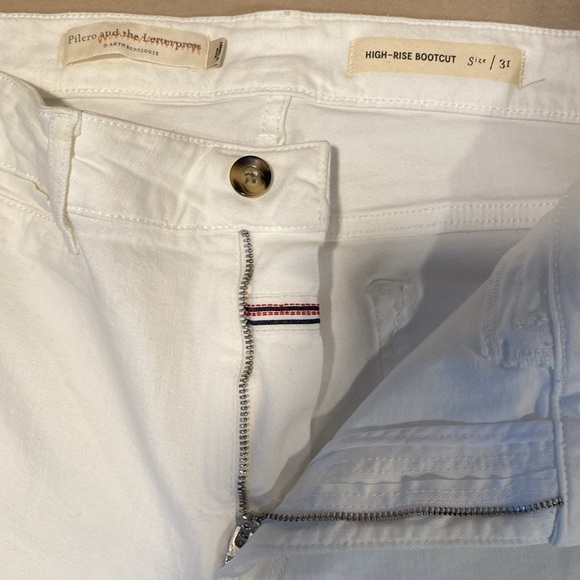 Pilcro and Letterpress (Anthropologie)  white high-rise bootcut jeans, size 31 - Picture 14 of 16